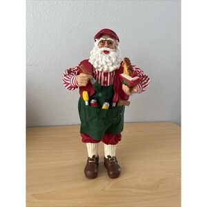 Vtg Clothtique Possible Dreams Santa Claus Painting Toy Rocking Horse Figure 90s